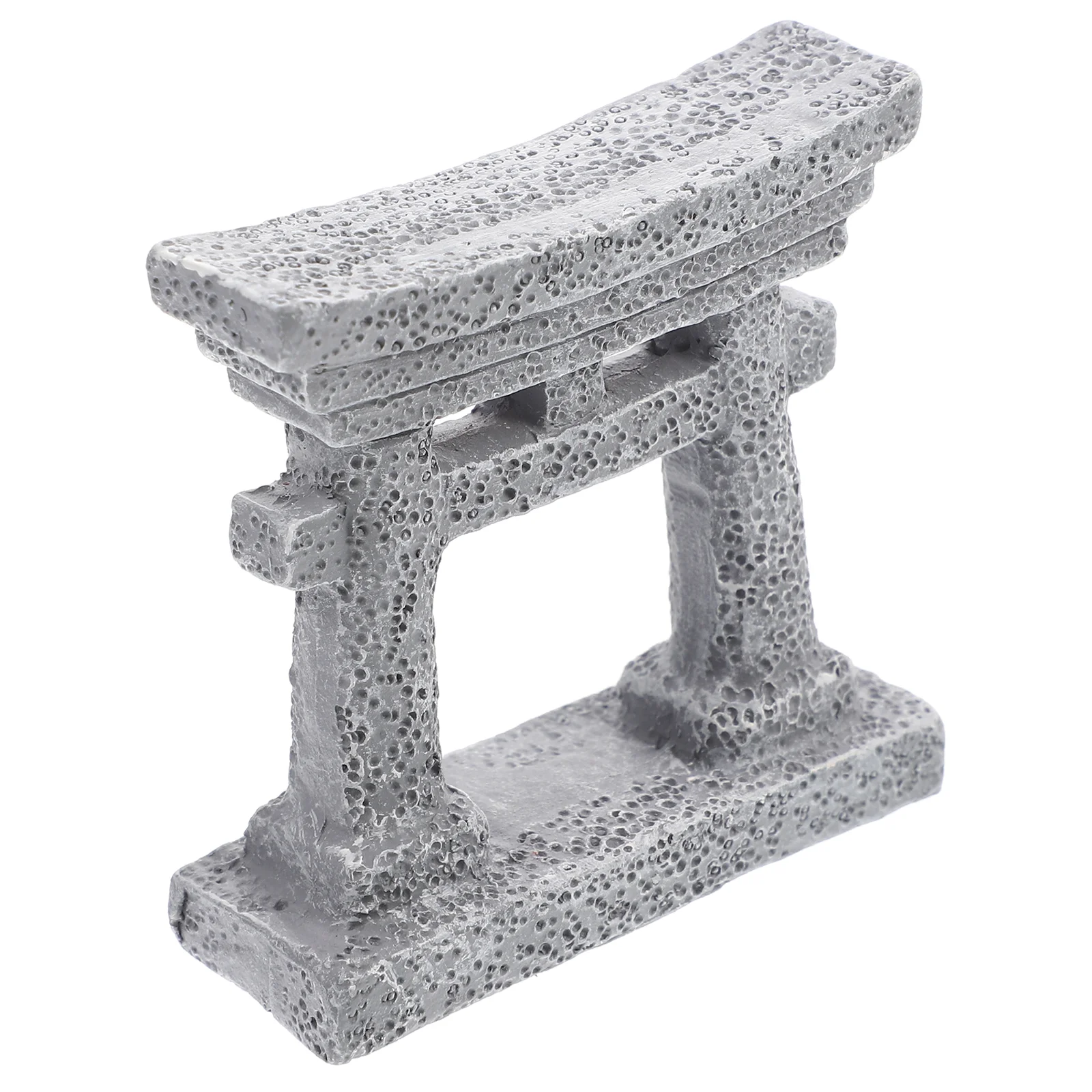 

Miniature Resin Japanese Torii Gate Traditional Shrine Model Landscape Ornament Sandstone Micro Statue Decoration