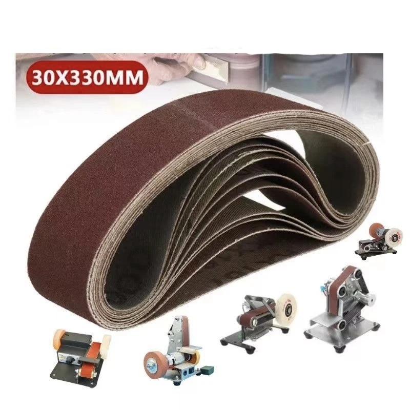 10Piece 330 x 30mm Sanding Belts  P40-1000 Grit Wood Soft Metal Polishing Sandpaper Abrasive Bands For Belt Sander Abrasive Tool