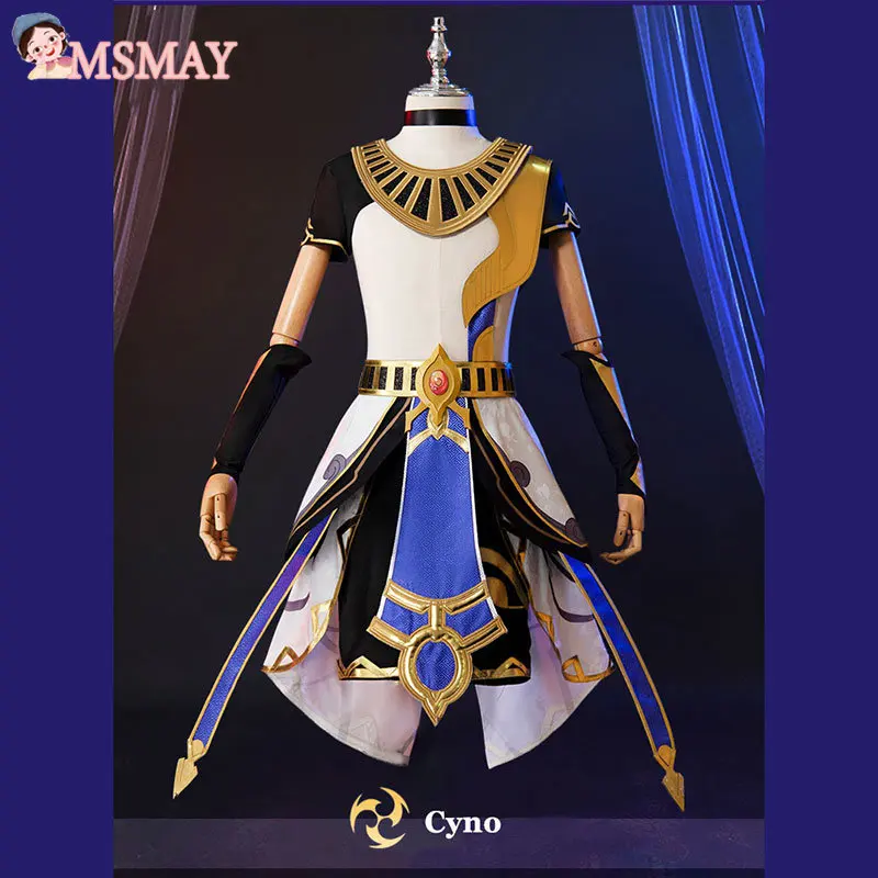 

MsMay Game Genshin Impact Cyno Cosplay Costume Full Set Halloween Carnival Party Full Set Cosplay Cyno Coaplay Hat Cap cosplay