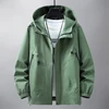 Black Windbreak Cargo Jacket Men Hooded Coat Plus Size 12XL Fashion Casual Solid Color Jackets Big Size 12XL Coats Male 3