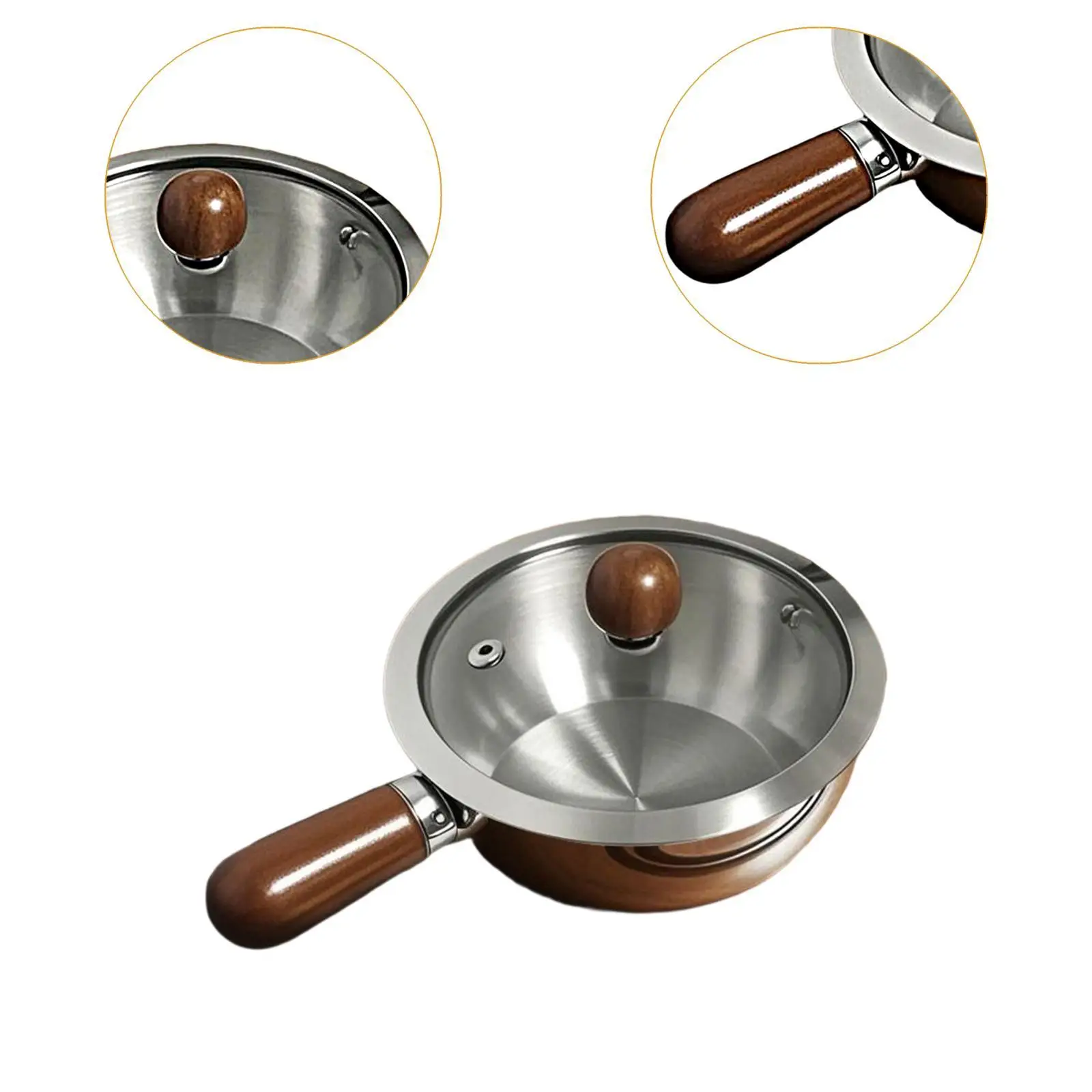 Milk Pot Stainless Steel for Boiling Kitchen Cookware Portable Household Small Saucepan Butter Melting Pot Butter Warmer Milk Pot Stainless Steel for Boiling Kitchen Cookware Portable Household Small Saucepan Butter Melting Pot Butter Warmer