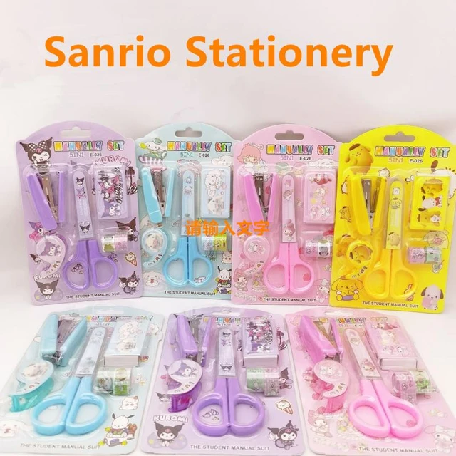 5pcs Sanrio Stationery Kawaii Kuromi Cinnamoroll Cartoon Student