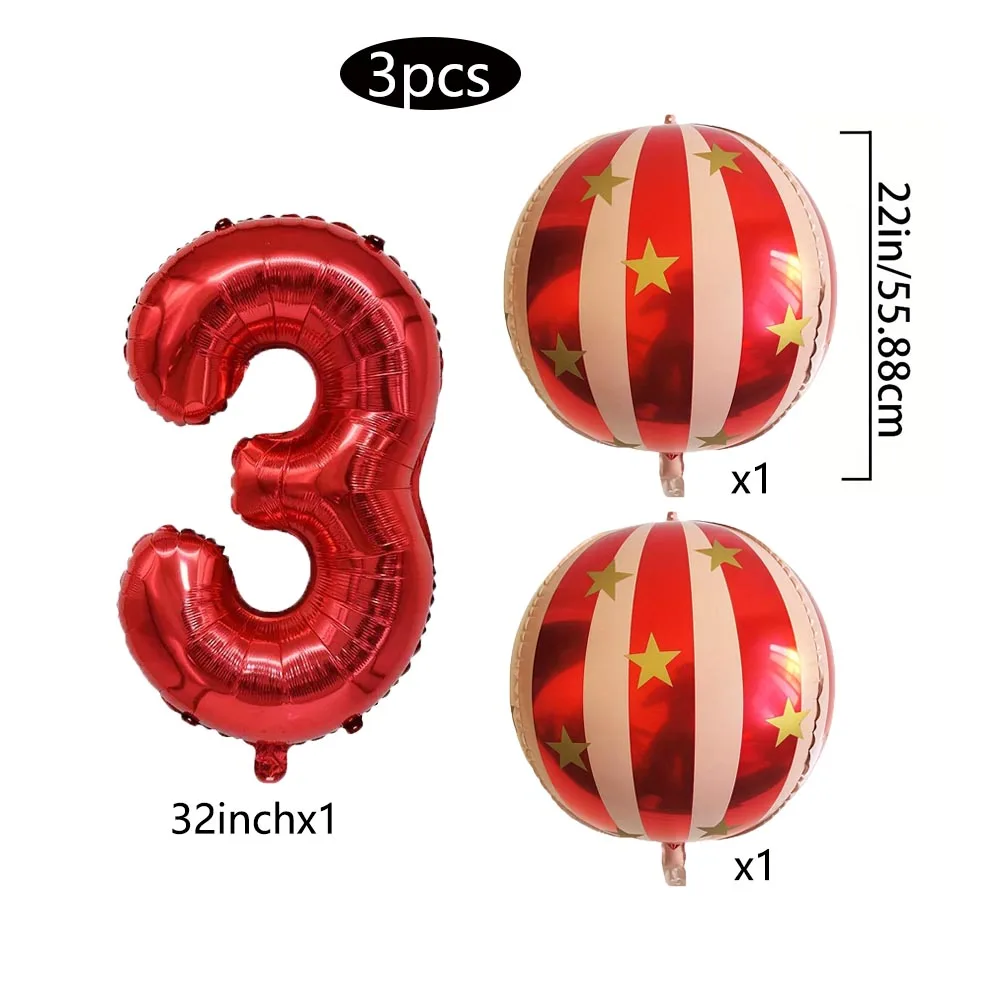 1 Set 22 Zoll Gestreifter Stern Rote Zahlen Folienballons Heimdekoration KTV Einkaufszentrum Geburtstag Hochzeit Weihnachtsdeko Ballons DIY Geschenke – Detail 6