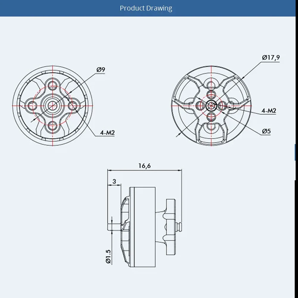 Moteur Brushless Drone 4600KV/3800KV/2900KV - Lot 1 ou 4 Pièces