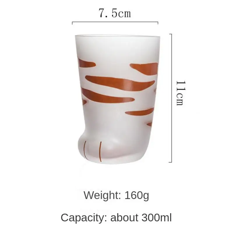Cat's Claw Cup High Quality Glass Material Durable Unique Cat Foot Design High Quality Cute Cat Lover Gift Ins Cup Juice