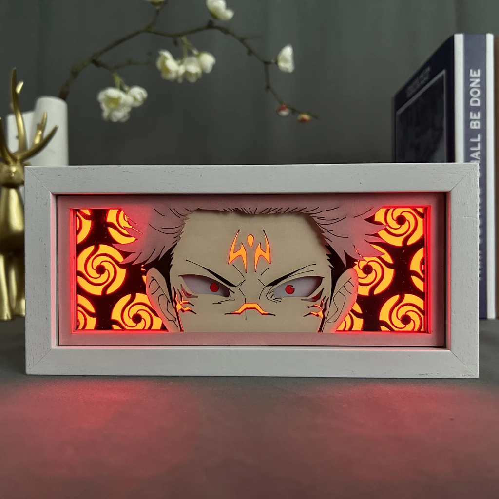 Anime Light Box Jujutsu Kaisen Sukuna Yuji Itadori Eye Face Lamp For