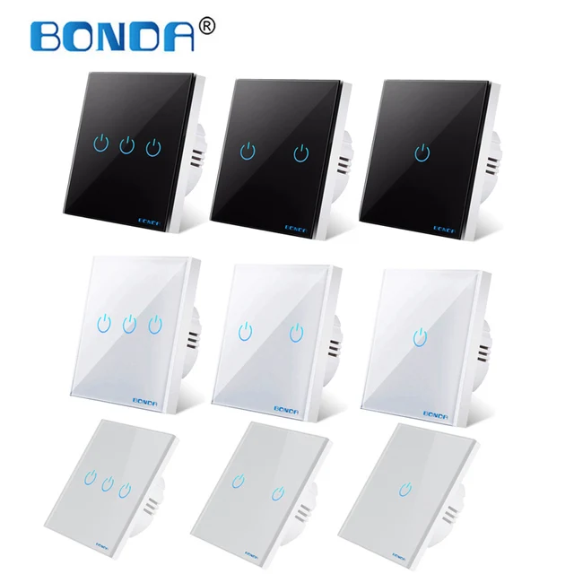 Wall Touch Sensor Light Switch EU Standard 1 Way Wall power sensor