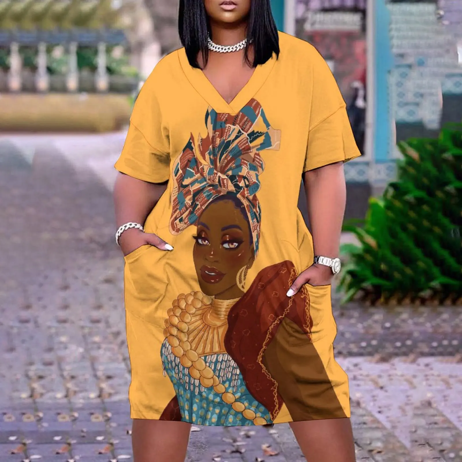 Indian Girl Printed Short Dresses 