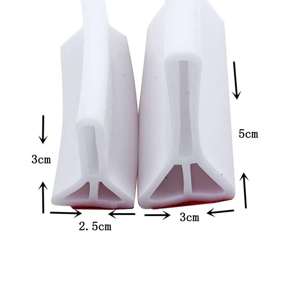 Barrière D'eau Silicone Pour Douche - 100 Cm De Long, 5 Cm De Haut, Fixable Au Sol, Noir