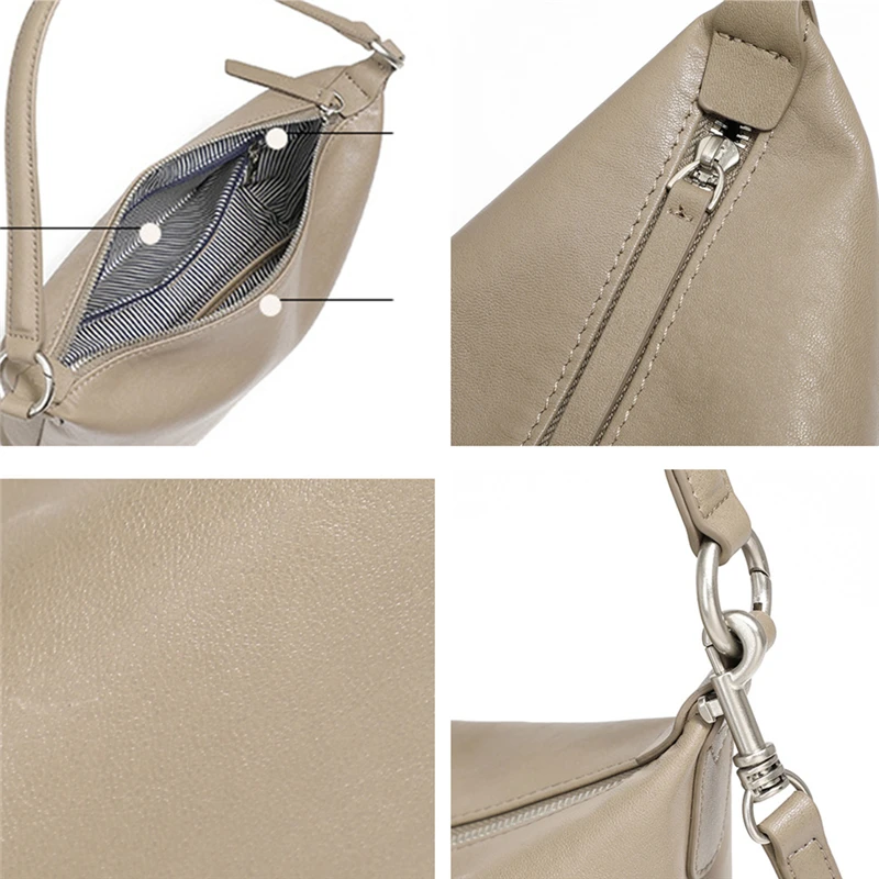 Hifashion 100% Genuine Leather Underarm Shoulder Bags For Women 2025 Trend Designer Soft Crossbody Purses Hobo Ladies Handbags 6