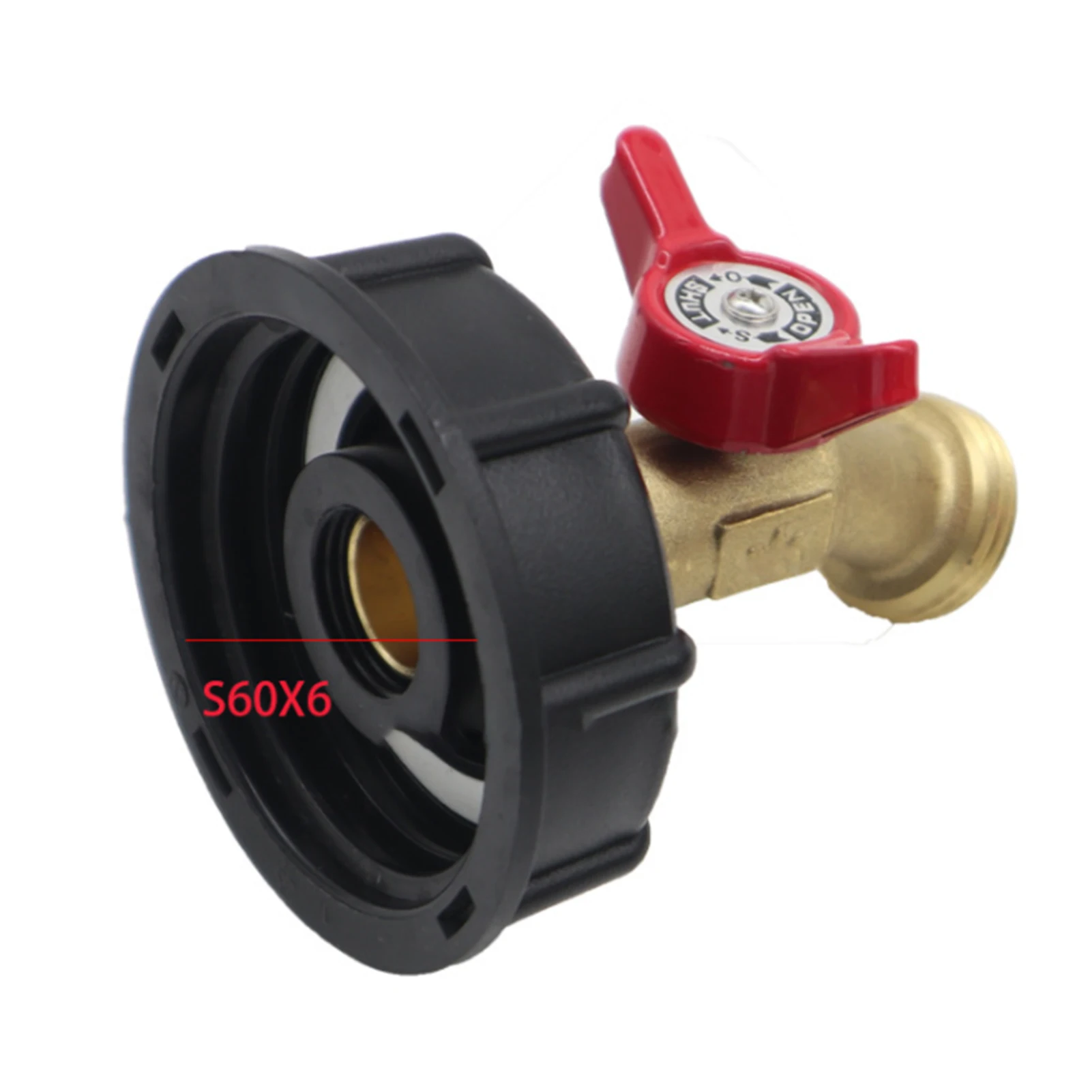 IBC Tote Water Tank Adapter Hose Connector Connect Garden Hose Coarse Thread Fine Chenzi IBC Tote Adapter,IBC Tote Fittings Having 1/2 Inch Brass Water Faucet with Shut-Off Valve with Ball Valve 
