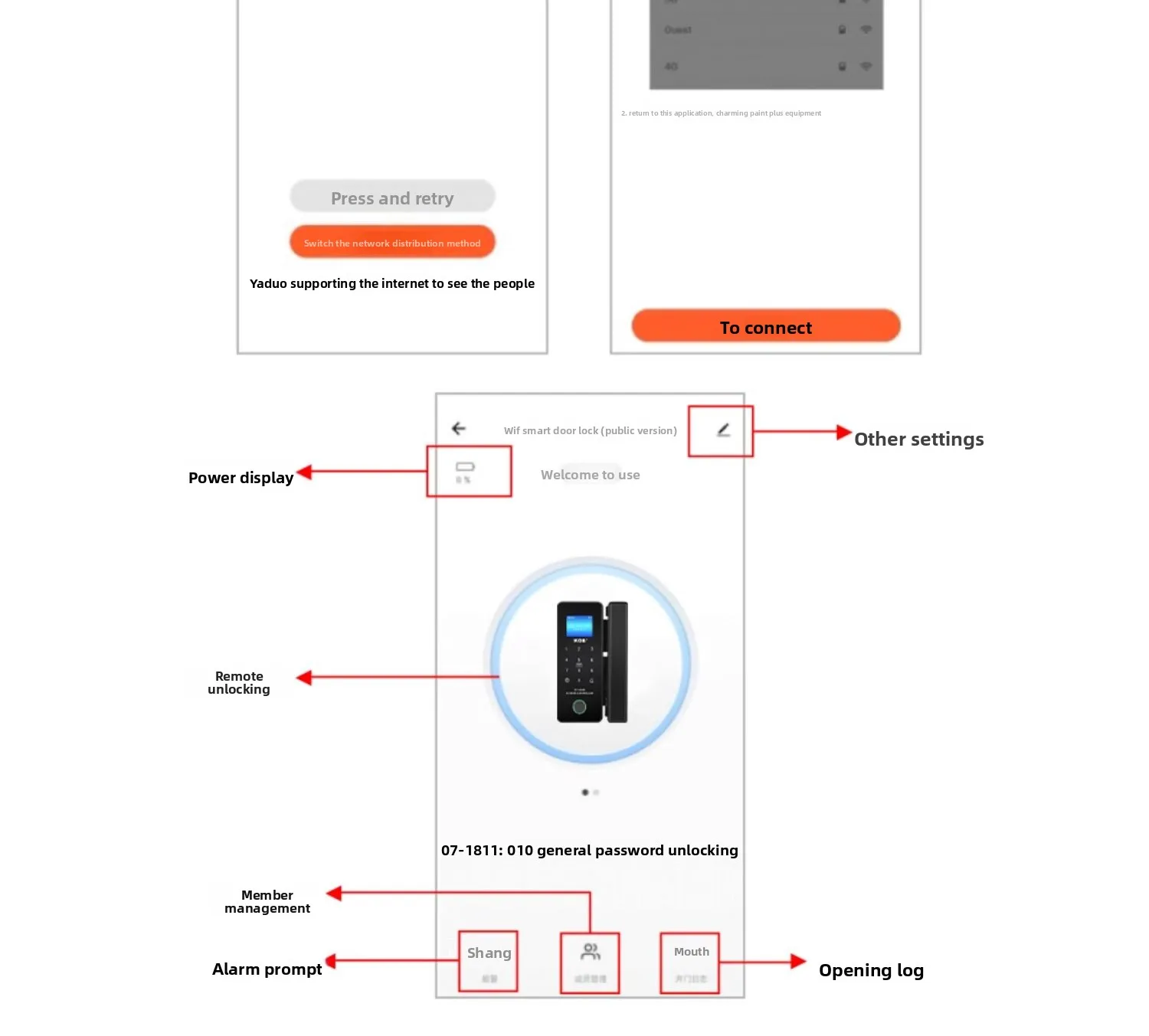 glass door fingerprint lock without opening holes Framed sliding door Intelligen