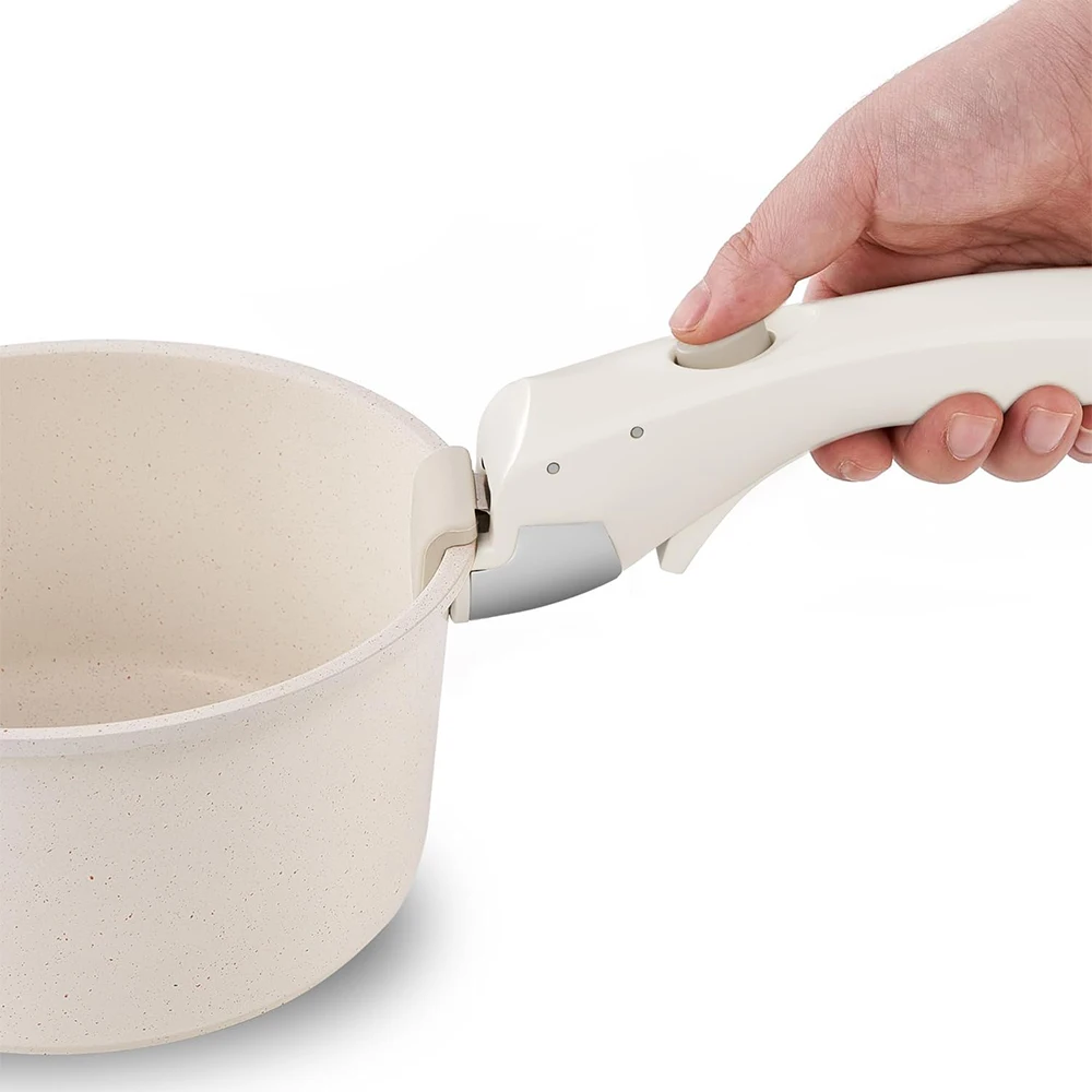 detachable pot handle DONNOR Removable Pan Handle Universal Pot Handle for Detachable Removable Cookware Replacement Pan Gripper Cookware Parts JT288