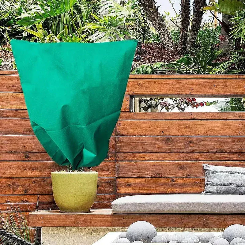 Plant Covers Freeze Protection Covers Bags Large Frost Blankets for Plants Frost Cloth Plant Tree Covers with Zipper Drawstring