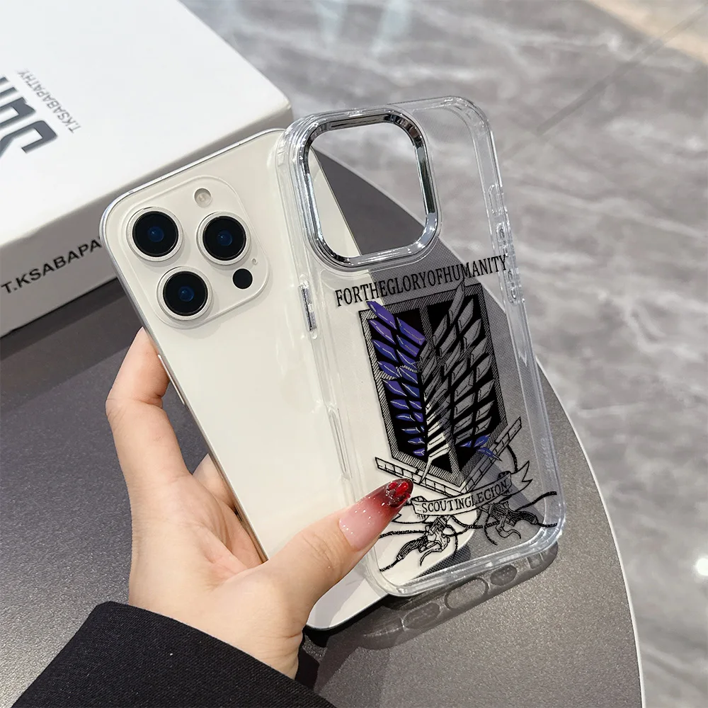 Transparent Anime Attack on Titan Phone Case Cover
