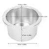 4.13in Wax Heat Machine Replacement Pot Aluminium Alloy Heating Quickly Evenly Replacement Wax Warmer Inner Pot Silver 4