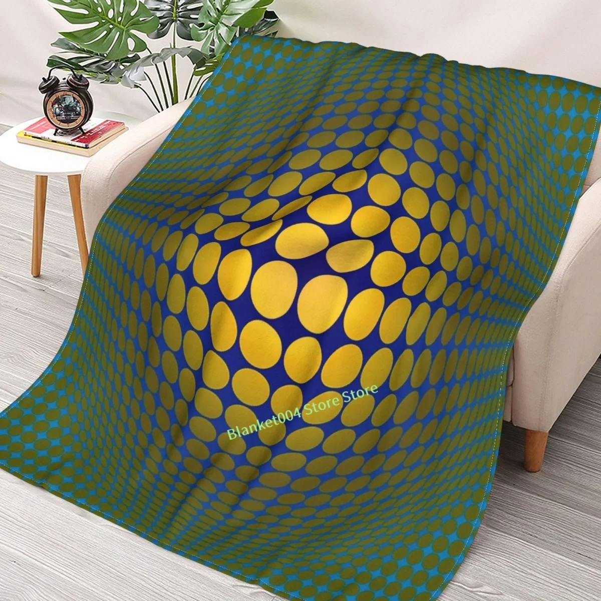 

Victor Vasarely Homage 22 Throw Blanket 3D printed sofa bedroom decorative blanket children adult Christmas gift