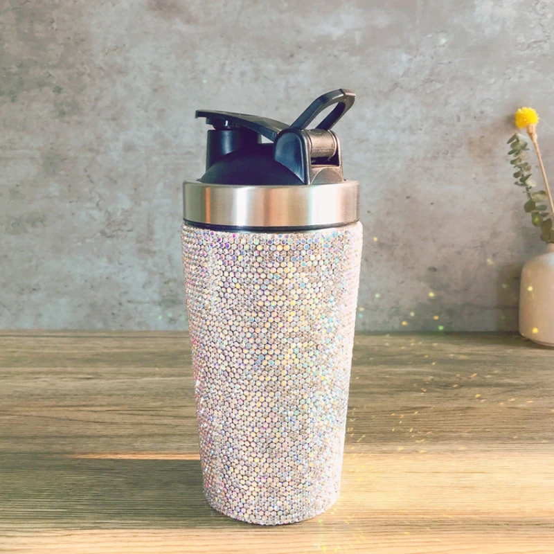 Stay Humble Hustle Hard Stainless Steel Protein Shaker Glitter