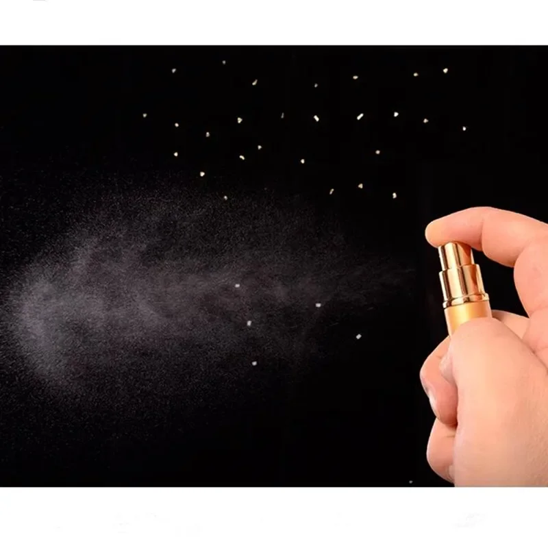 Elegant 10ml Refillable Glass Perfume Bottle with Metal Atomizer