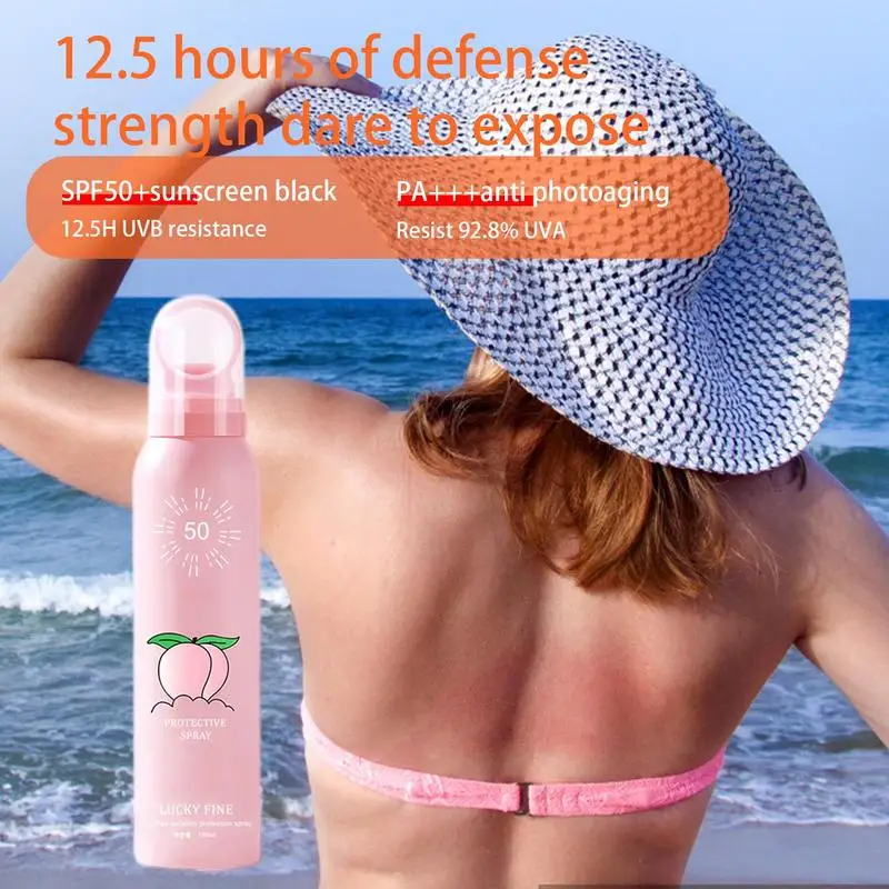 SPF50 Beach Body Sunscreen Spray Whitening Sunscreen Spray Waterproof Sun Protection Water Resistant Oil-Free Mist