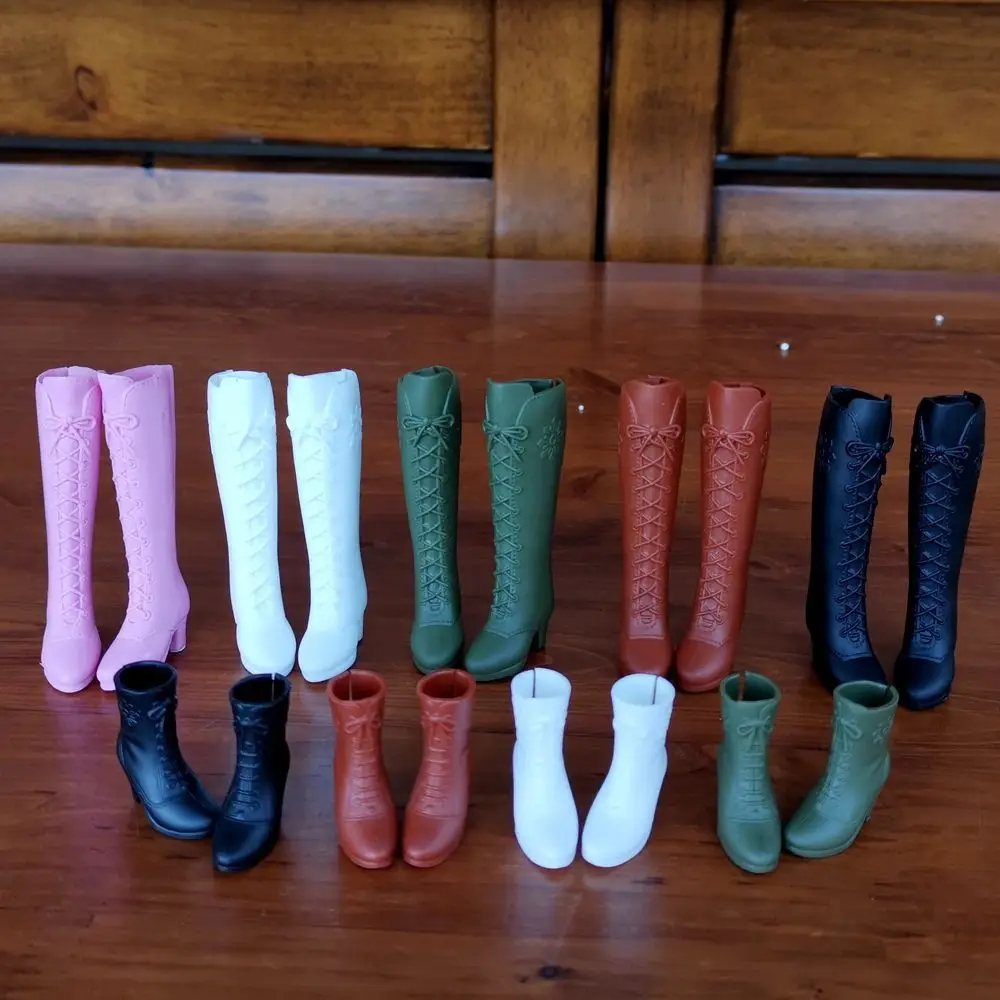 New Fashion Doll Shoes Multistyles Plastic Female Doll Boots DIY Accessories High Heels Shoes Doll Long Knees Boots