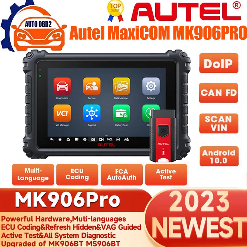 

Autel MaxiCOM MK906Pro Car Diagnostic Tool OBD2 Bi-Directional Scanner All System Scan Tool ECU Coding Upgraded MK906BT MS906BT