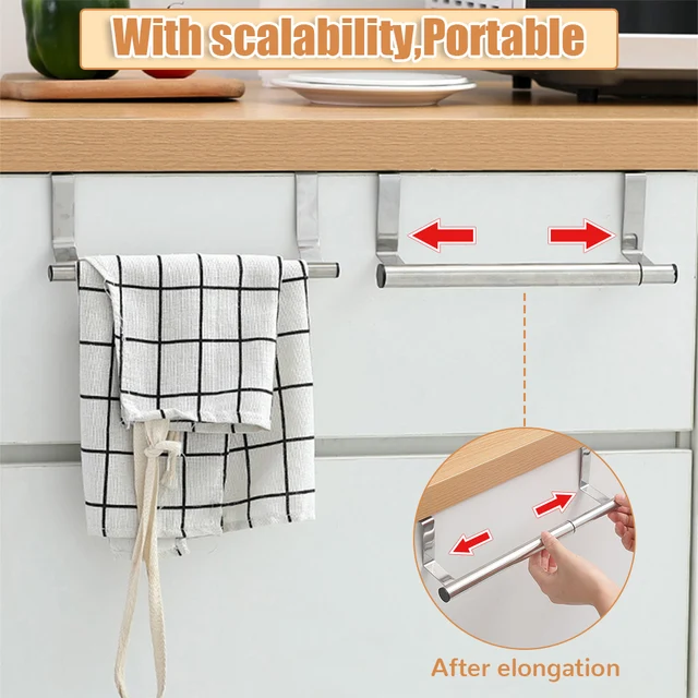 스테인레스 스틸로 제작된 3 사이즈 타월 걸이