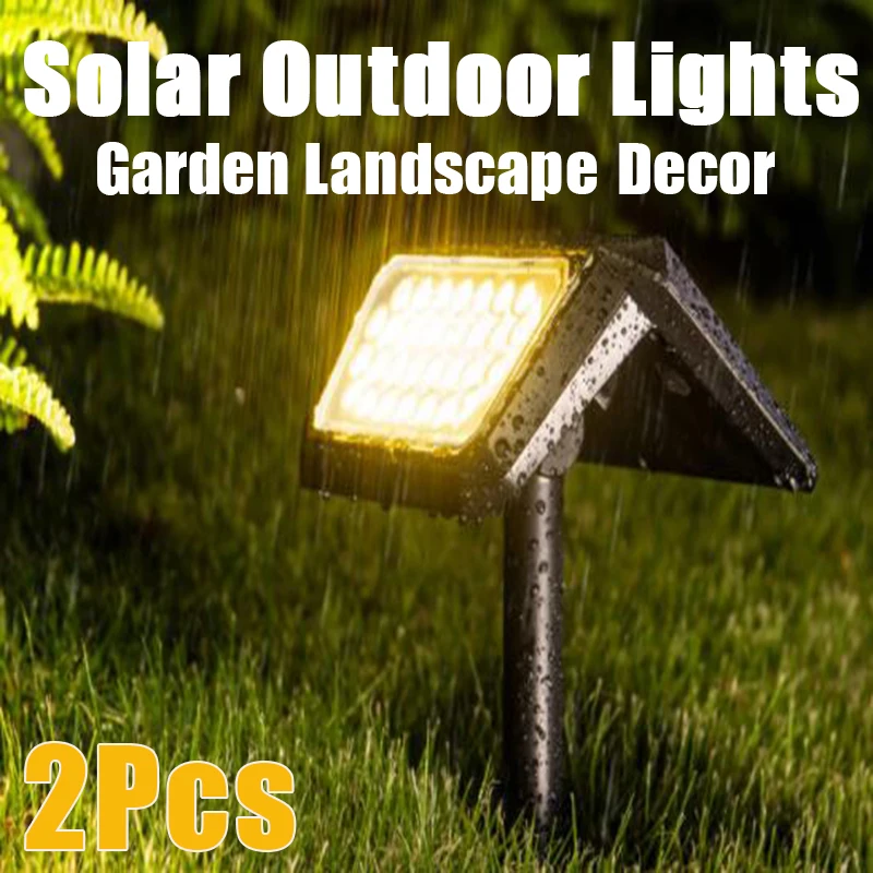 

2pcs Light LED Lamps Outdoor Landscape Garden Solar Power Path Yard Backyard Patio Waterproof for Lawns Gardening Pathway Decors