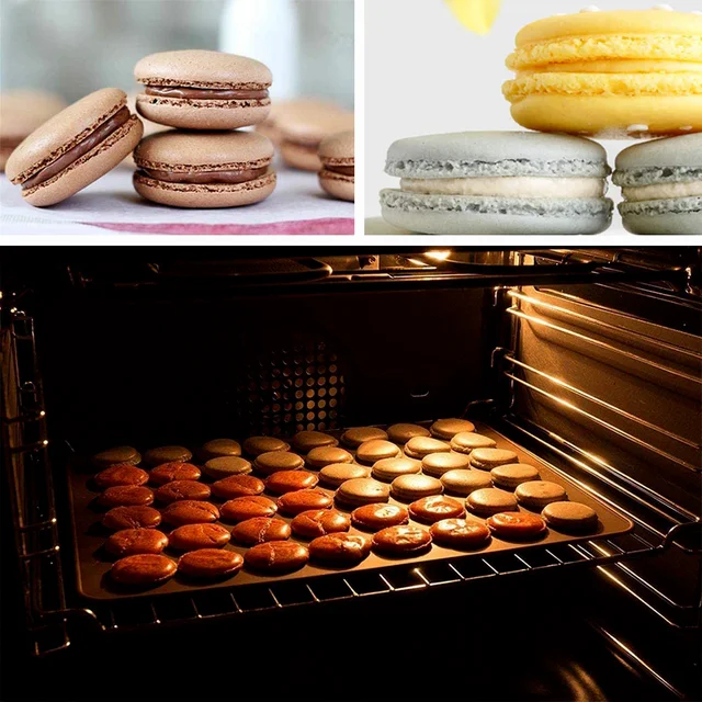 Új 30/48 Lyukú Macron Szilikagel-Torta Penész Csúszásgátló Anti-Scald Multifunkciós Csokoládé Színű Sütő Szőnyeg Cukorka - Image 2