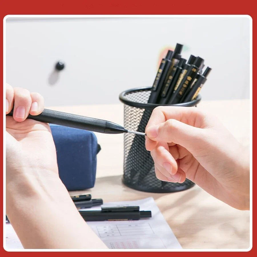 Answer Sheet Pencil, 2B Black Or Transparent Mechanical Pencil, with 6 Boxes of Standard Square Pencil Refills Side Press Refill 4