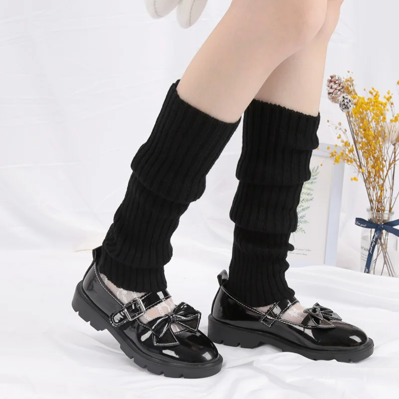 Description Picture 6 of itemLolita Long Socks Women Boot Cuffs Harajuku Leg Warmers Knitted Warm Foot Cover Arm Warmer Ladies Autumn Winter Crochet Socks
