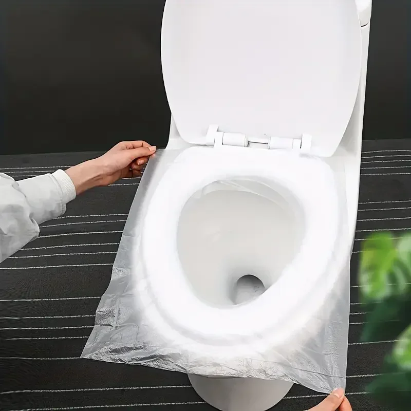 Wholesale Disposable Toilet Seat Cover Portable Travel Waterproof Universal Plastic Individually Wrapped Toilet Seat Protectors 5