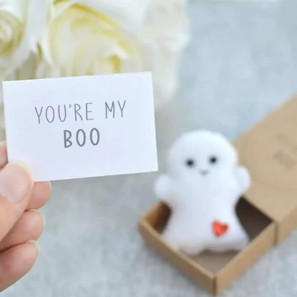

Mini Ghost Doll Cute Little Ghost Love Hugs Matchbox Gifts Plush Child Toy Home Decor