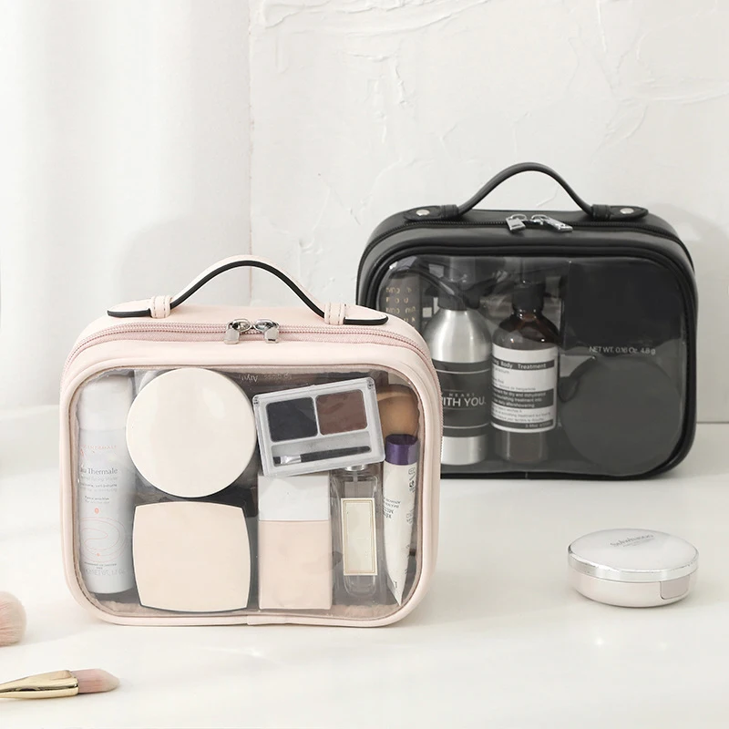 Storage Waterproof Cosmetic Bag Double Layered Makeup Brush Storage Multifunctional Large Capacity Lady Travel Clear Makeup Bags cosmetic bag,storage bag,cosmetic storage bag,makeup bag,cosmetic case