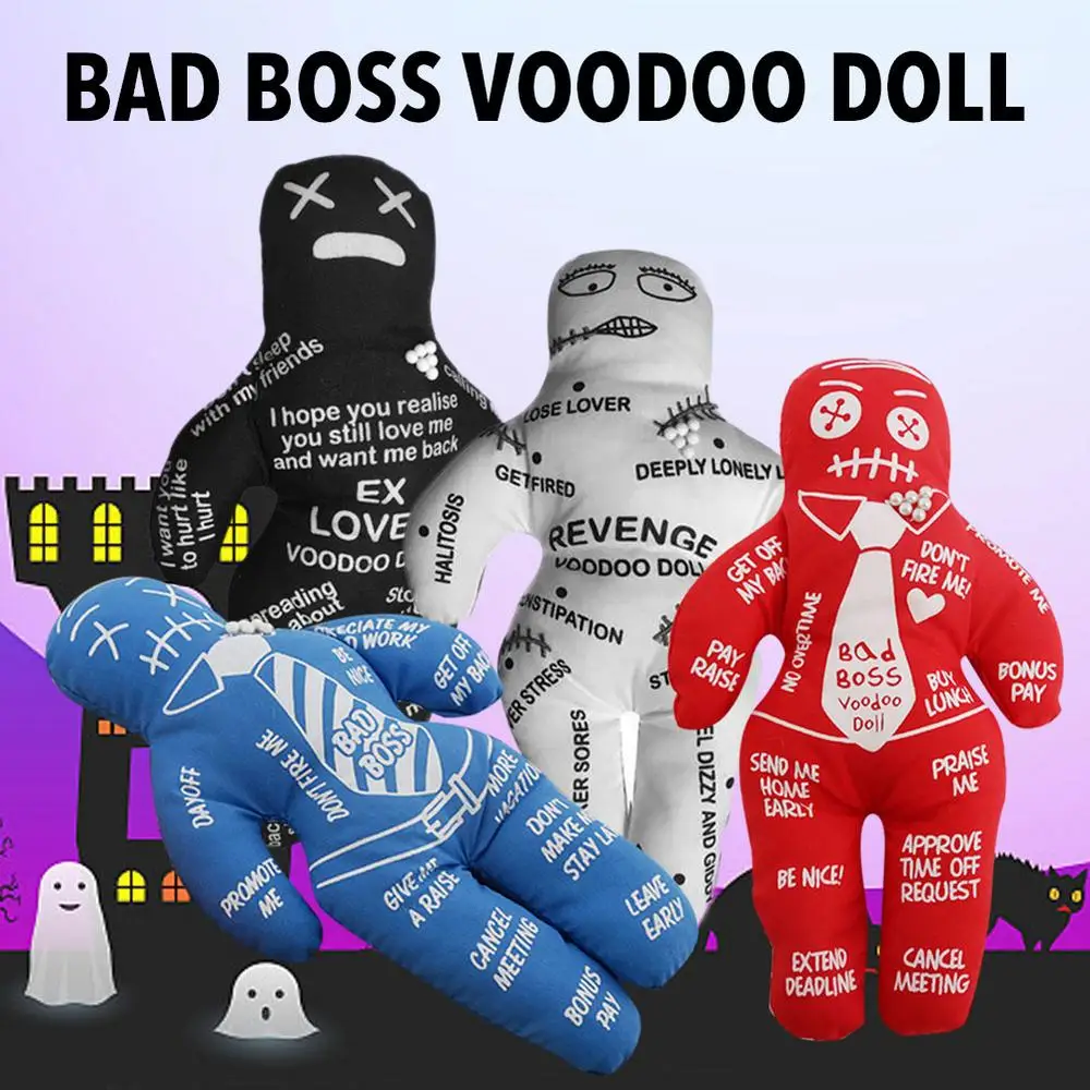 Personal isierte Rache Voodoo Fluch Puppe Hexerei Stoff rote Puppe Kinder Spielzeug Horror Puppe Urlaub Party Geschenk für Kind Jungen Mädchen – Detail 1