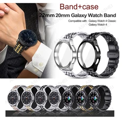 2pcs for samsung galaxy watch 6 5 4 44mm 40mm 4 6 classic 47mm 46mm 43mm 42mm band+case galaxy watch 5 pro 45mm strap Steel band