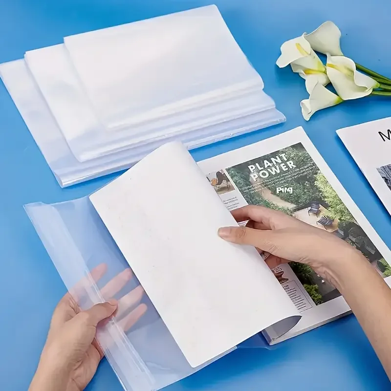 9pcs Waterproof PVC Book Cover for A4/16K/22K Books - Durable Stationery Protector, Office & School Supplies - 2