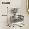 Butterfly Suction Cup Soap Dish Bathroom Wall-mounted Double-layer Drain Soap Dish Storage Rack Soap Rack 4