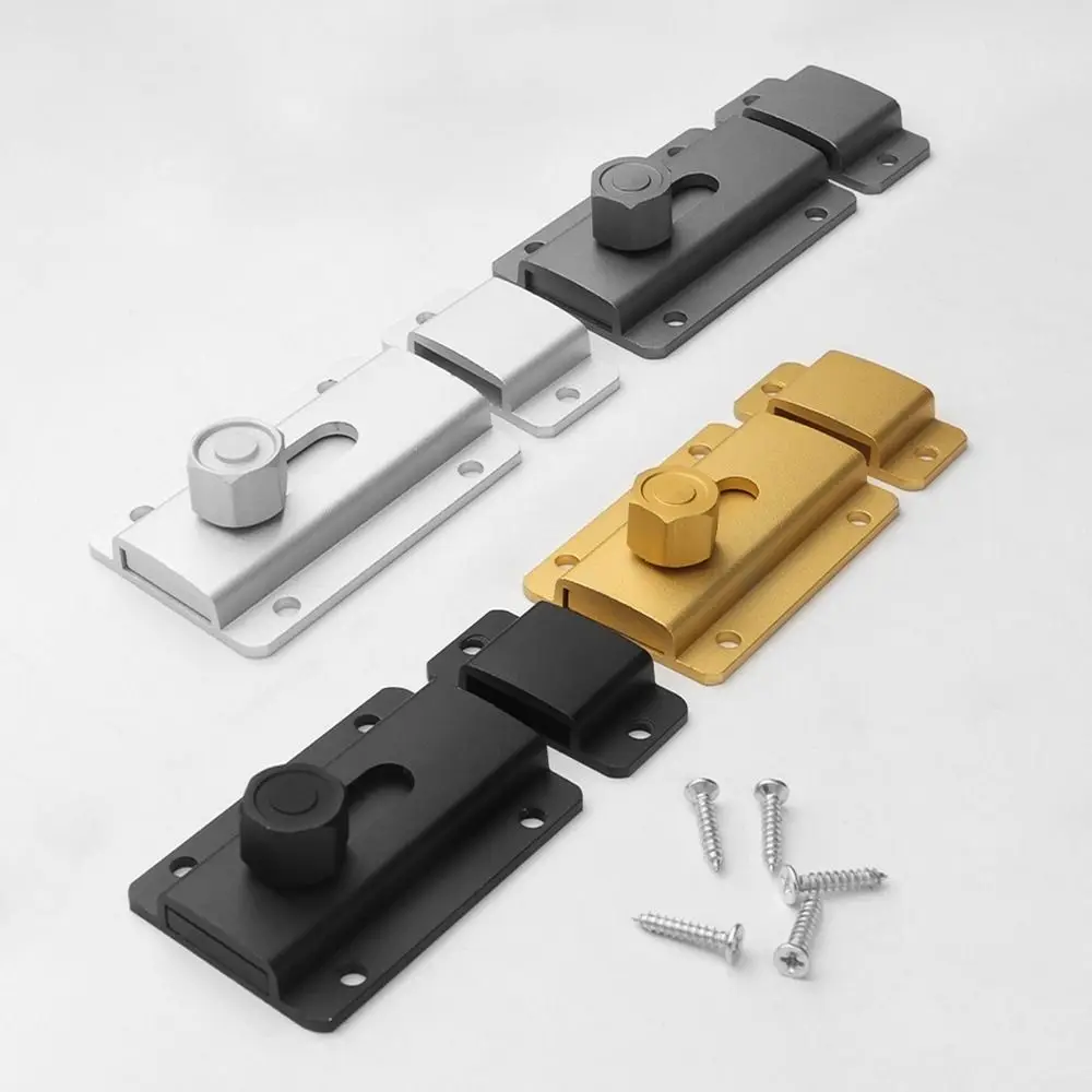 Description Picture 4 of itemCreative Aluminum Alloy Door Latch Hardware Durable Door Lock Buckle Anti-theft Door Hasps Lock Door
