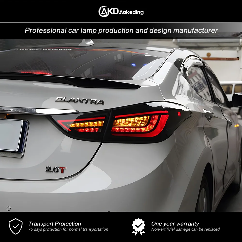 

AKD Tail Light for Hyundai Elantra Tail Lights Elantra MD LED Rear Lamp DRL Dynamic Signal Brake Reverse Auto Accessories 2PCS