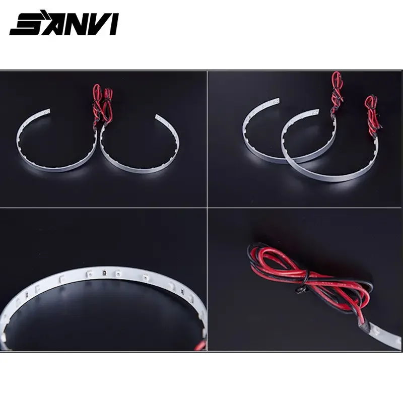 LED Devil Eye 360° Demon Eyes for Headlight Projector Lens Retrofit Kit