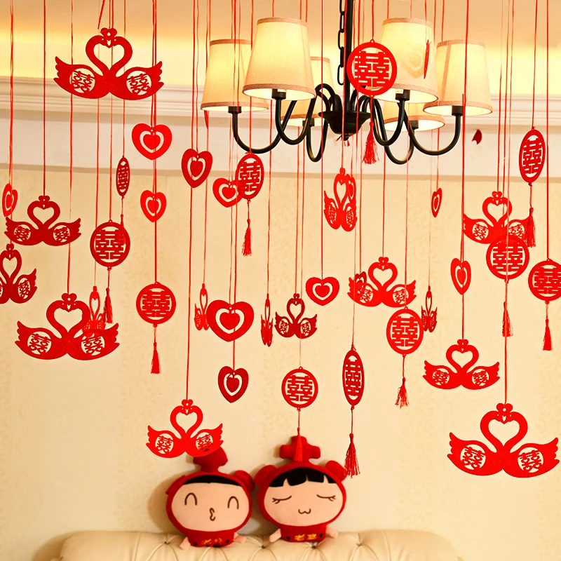 

Оформление свадебной комнаты в европейском стиле, новое украшение для дома, спальни, счастливое слово, вытягивающая Цветочная лента