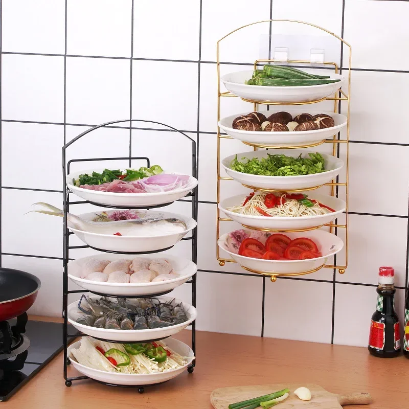 

Металлическая Бытовая портативная боковая кухонная полка без отверстий, верхняя готовая посуда, бесплатная доставка, лоток для хранения, полка для продукта