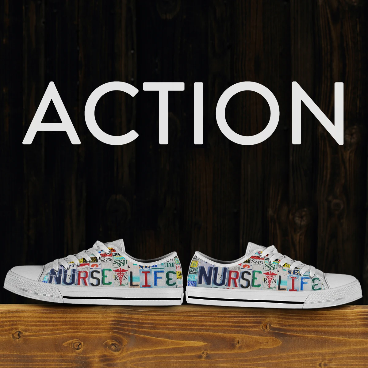 License Plate Nurse Life Kawaii Print Canvas Shoes Fashion Zapatillas Mujer Pink Cute Students Daily Wear Casual Flats