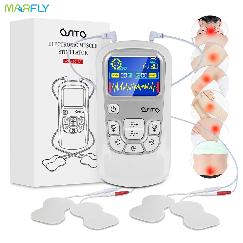 25Modes Electric EMS Muscle Stimulator Tens Machine Physiotherapy Acupuncture Digital Pulse Body Massager Health Care Relaxation