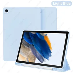 Premium Silicone Tablet Case with Pencil Holder - Lightweight, Smart Cover with Auto Sleep/Wake Feature (Light Blue)