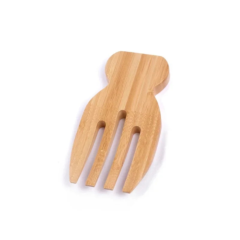Wooden Spoon Serving Spoon Dining Spoon Dinnerware Set Rice Sieve Spoon Kitchen Tool Forks 2Pcs Bamboo Salad Hands Natural Rice Spoon Non-stick Soup Unpainted Wooden Stirring Fork Utensils Tableware