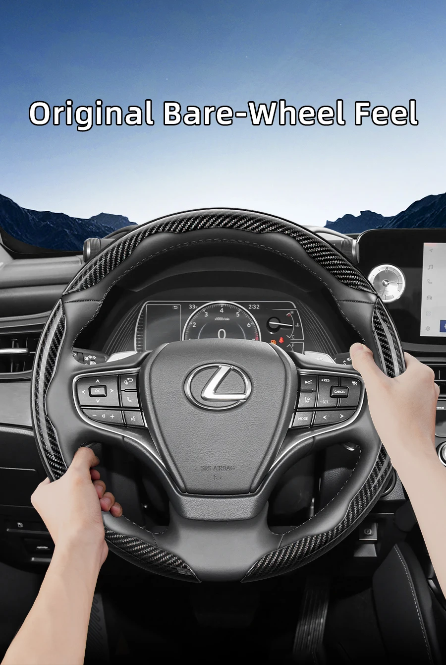 Passend für Lexus Carbonfaser-Lenkradabdeckung mit segmentiertem Schnellverschluss-Design, langlebig, für Modelle wie Rx Nx Es Gx Lbx Ux Is Rz Lx Tx Ls Lc Lm, erhältlich in Schwarz, Blau, Rot, Silber und Weiß – Detail 10