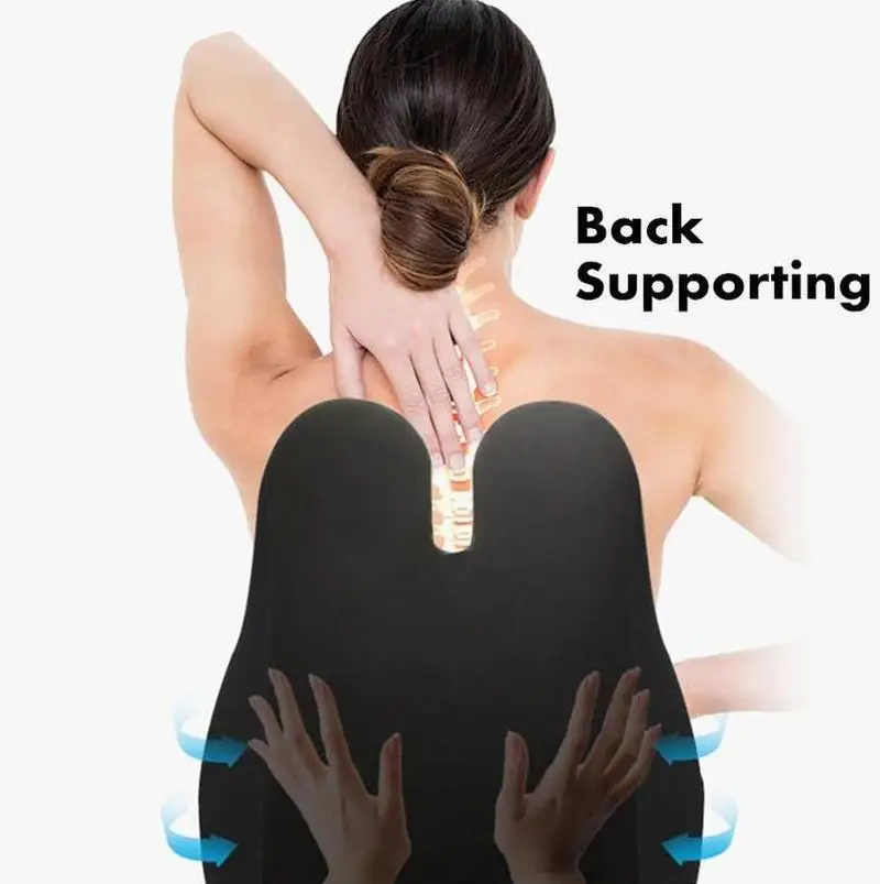 Orthopedic Chair Back Cushion Memory Foam Car Seat Office Sofa  Waist Lumbar Side Support Pillow Spine Coccyx Protect 5