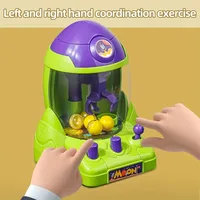 Space Rocket Crawler, Ball Pincer, Egg Twister, Claw Machine Table Game Fun Challenge Mini Arcade Game for Kids Christmas Gift 2
